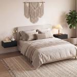 Conjunto de 2 Mesas de Cabeceira Flutuantes com 1 Gaveta para Quarto 40x30x15 cm Preto