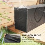 Bolsa de Armazenamento para Almofadas de Jardim Impermeável Bolsa de Arrumação para Árvore de Natal 175x55x75 cm Preto