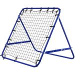 Rede de Ressalto para Futebol em Metal com Ângulo Ajustável e 20 Cordas Elásticas 96x80x96 cm Azul