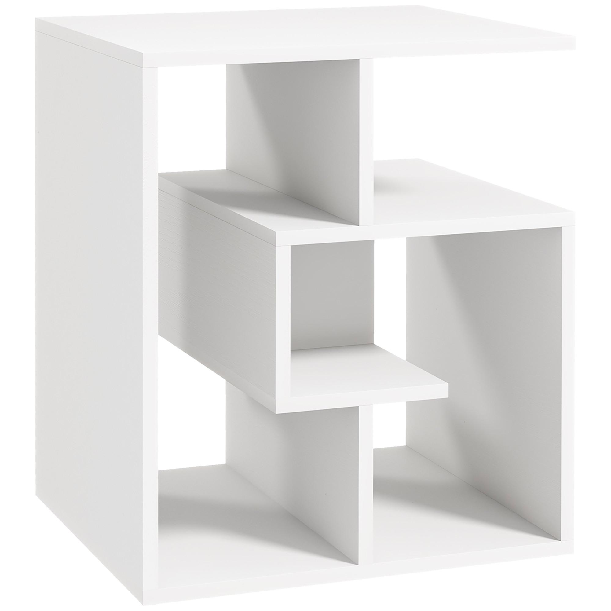Mesa de Apoio mesa auxiliar para sala e quarto estante para arrumação 45x40x55 cm Branco
