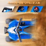 Quadriciclo Elétrico HONDA para Crianças de 18 - 36 Meses Quadriciclo Elétrico Infantil a Bateria 6V com Faróis LED Buzina Velocidade de 2,8km/h e Avance 65,5x35,5x43,5cm Azul