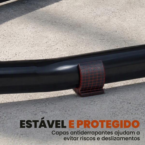 Cavalete para Mota Suporte Traseiro Universal de Aço com Suportes em U e L para Roda 10" 17" 18" Carga 200 kg Preto