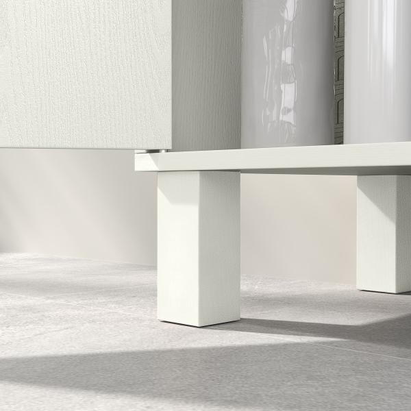 Móvel debaixo de Lavatório com Prateleira Ajustável para Lavatórios sem Pé 60x30x63 cm Branco Creme