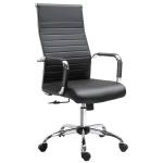 Cadeira de Escritório Ergonômica Giratoria 360° Inclinável com Altura Ajustável Rodas Apoio de Braços 54x62x104 - 114 cm Preto