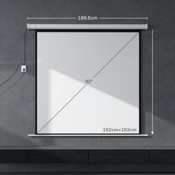 Tela de Projeção 189,5x189,5 cm 233,7 cm 1:1 HD 4K Rolo - tela para Cinema em Casa para Cinema em Casa Apresentações de Escritório