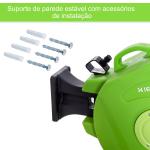 Carretel para Mangueira 15m+1,5m Enrolador de Mangueira Montado na Parede 180º Giratório 47,5x15,5x35,5cm Verde