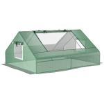 Estufa Pequena para Cultivo com 4 Janelas Enroláveis, Estrutura de Aço e Cobertura PE Anti - UV 180x140x80 cm Verde
