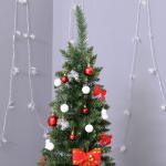 Árvore de Natal Artificial 210cm Ignífugo com 499 Pontas de Ramo PVC Decoração de Natal para Interiores Verde