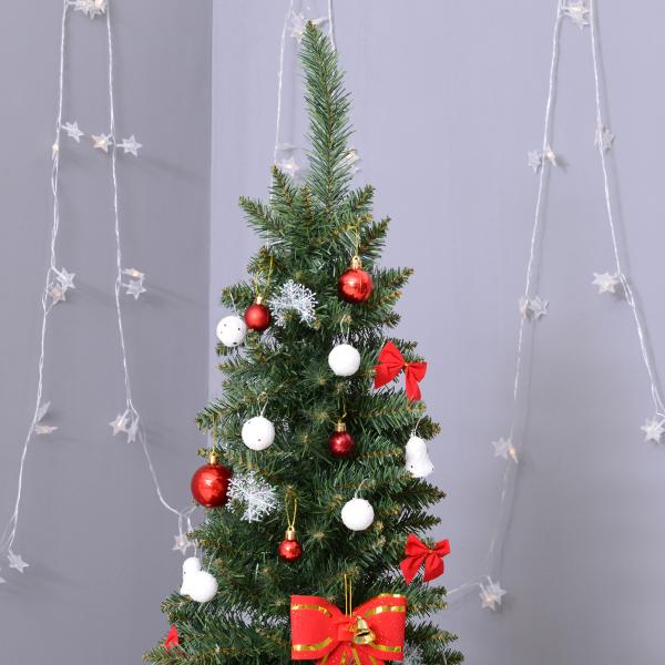 Árvore de Natal Artificial 210cm Ignífugo com 499 Pontas de Ramo PVC Decoração de Natal para Interiores Verde