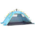 Tenda de Praia Pop - up para 1 - 2 Pessoas com 2 Acessos, 2 Janelas e Bolsa de Transporte 220x173x120 cm Azul Claro