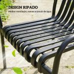 Conjunto de 4 Cadeiras de Jardim Empilháveis em PP com Encosto Curvado e Assento com Ripas 55x58,5x81,5 cm Preto