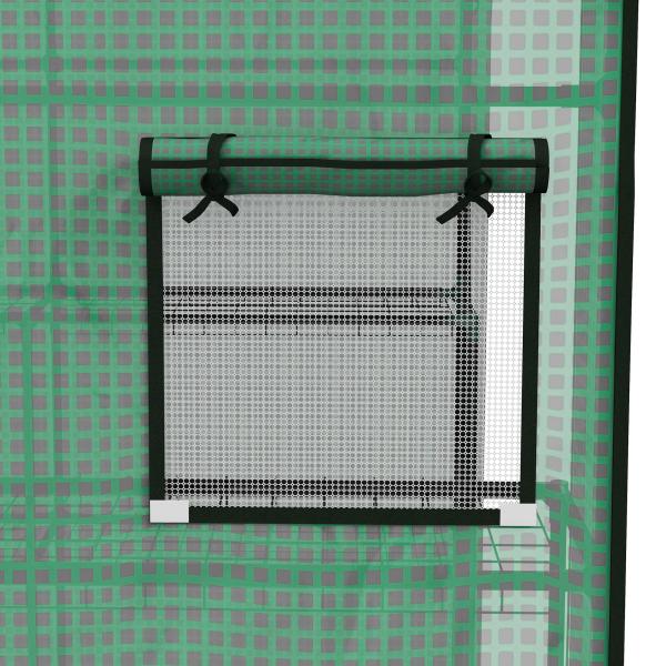 Cobertura de Substituição para Estufa 140x143x190 cm com Janela Porta Anti - UV Proteção de Plantas para Jardim Verde
