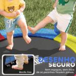 Trampolim Infantil Ø140x190 cm Trampolim para Crianças de 3 - 6 Anos com Rede de Segurança Carga 45 kg para Interior Azul