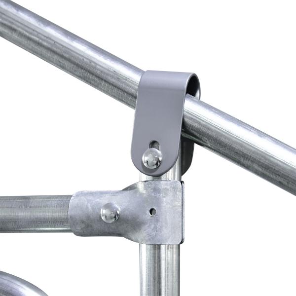 Galinheiro de Exterior Grande 3x6x2m Gaiola para 12 - 18 Galinhas de Aço Galvanizado com Teto de PE e Fechadura para Coelhos Prata