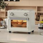 Forno com Fritadeira de Ar 10 L com 2 Manípulos Convecção 360° 80 - 230 °C Temporizador 60 Min Tabuleiro e Cesto