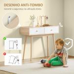Mesa Consola Moderna Consola de Entrada Estreita com 2 Gavetas para Corredor Entrada Sala ou Dormitório 86x35x75 cm Carvalho