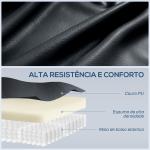Poltrona de Massagem Reclinável até 145° com 8 Pontos de Massagem por Vibração Função de Aquecimento 82x99x103 cm Preto
