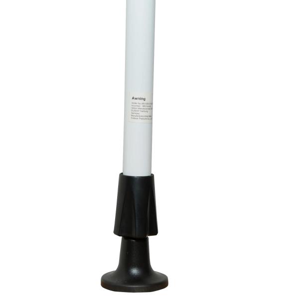 Toldo Manual Retrátil 200x150 cm com Manivela de Alumínio Ângulo Ajustável Proteção Solar para Varanda Jardim Pátio Branco