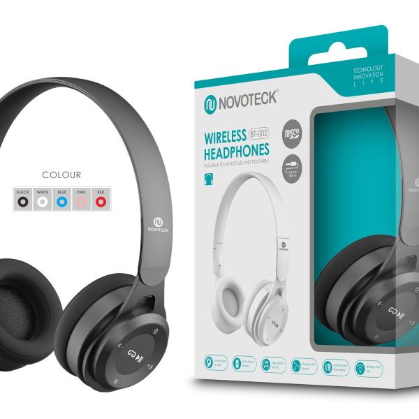 Auscultador Bluetooth Negro BT-002