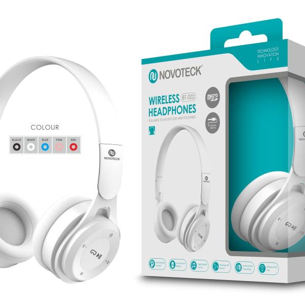 Auscultador Bluetooth Branco BT-002