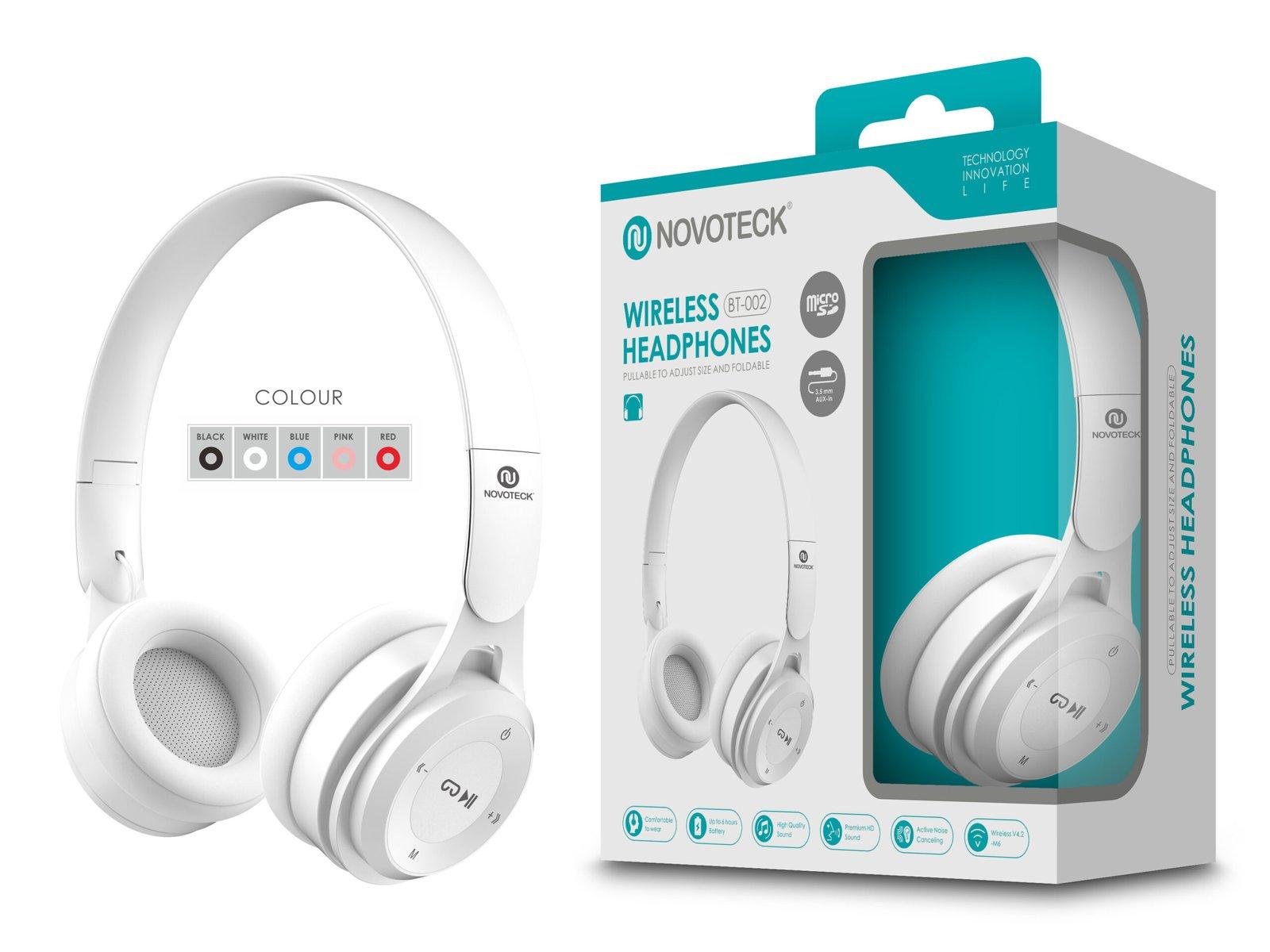 Auscultador Bluetooth Branco BT-002