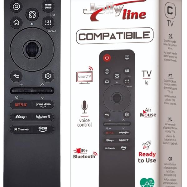 Comando Bluetooth + Infravermelhos (IR) Compatível c/ Smart TV LG - JollyLine