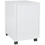 Bloco de Gavetas para Escritório Móvel de Escritório Bloco de Gavetas com 3 Gavetas e 4 Rodas 40x50x57,5 cm Branco