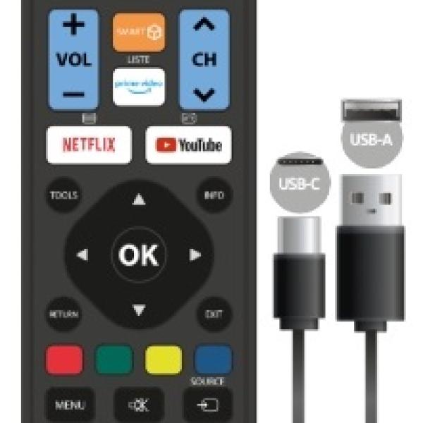 Comando Programável MADE FOR YOU 2:1 USB - C c/ Cabo (DUAL SYSTEM PROGRAMMING) - Jolly Line