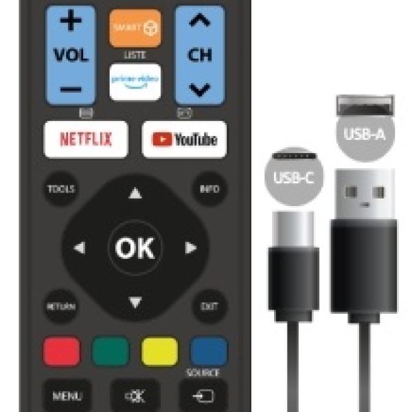 Comando Programável MADE FOR YOU 4:1 USB - C c/ Cabo (DUAL SYSTEM PROGRAMMING) - Jolly Line
