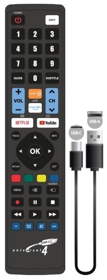 Comando Programável MADE FOR YOU 4:1 USB - C c/ Cabo (DUAL SYSTEM PROGRAMMING) - Jolly Line