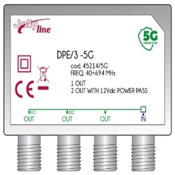 Spliter Repartidor 1 Entrada / 3 Saídas (2 DC) 40~694Mhz - Jolly Line
