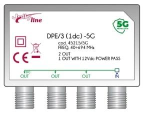 Spliter Repartidor 1 Entrada / 3 Saídas (1 DC) 40~694Mhz - Jolly Line