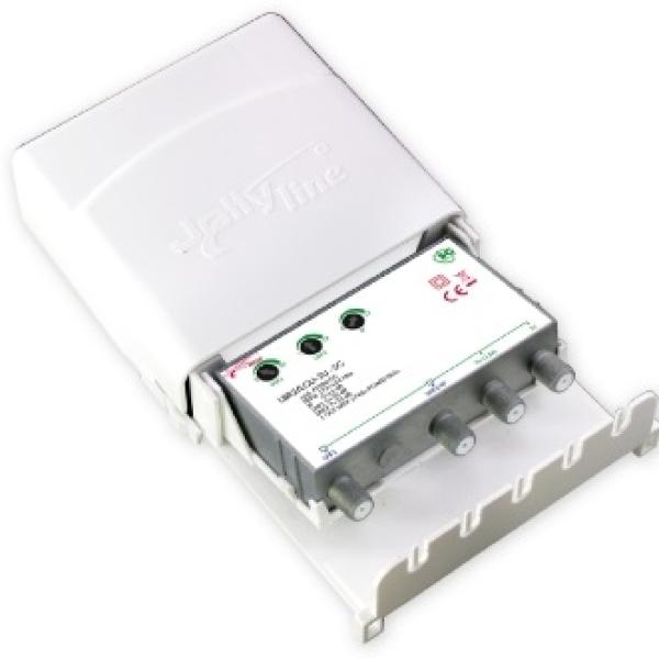 Amplificador de Mastro 2 Entradas / 2 Saídas F c/ Filtro LTE 5G - JollyLine