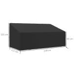 Capa Protetora para Móveis de Jardim 218x111x63 - 101 cm Cobertura de Móveis de Tecido Oxford 600D Impermeável para Sofás Bancos