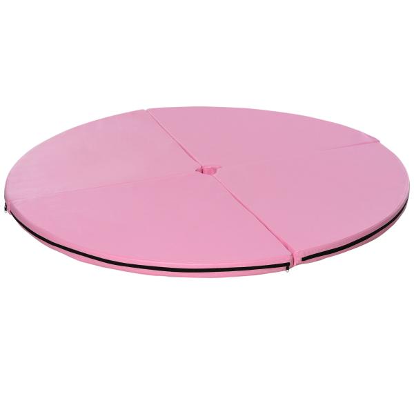 Tapete para Pole Dance Dobrável e Portátil Ø150x5 cm Rosa