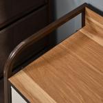Cómoda com 5 Gavetas de Tecido Amovíveis e Dobráveis Base Elevada Armário de Armazenamento 87,5x29x58cm Multicor