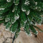 Árvore de Natal Artificial Altura 190 cm com 570 Ramos de PVC Ignífugos Base Dobrável e Suporte Metálico Decoração de Natal Ø53x190 cm Verde