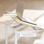 Mesa Auxiliar com Rodas Altura Ajustável Superfície Inclinável e Estrutura de Metal 55x36x62,5 - 82,5 cm Madeira