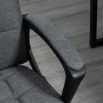 Cadeira de Escritório Giratória com Altura Ajustável e Apoio para os Braços Estilo Moderno 59x63x96 - 105,5 cm Cinza
