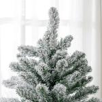 Árvore de Natal Artificial Nevado 180 cm com 796 Ramos e Suporte de Metal Árvore Natalina Nevado para Interior Verde
