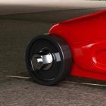 Macaco Hidráulico para Carros de 2 Toneladas com Altura Ajustável 12 - 30 cm e 4 Rodas para Apoiar Carros Vermelho e Cinza