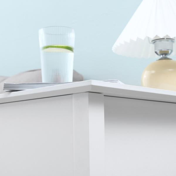 Mesa de Apoio com Tampa Abatível Prateleira de Armazenamento e Orifício para Cabos Oculto 60,5x32,5x70cm Branco