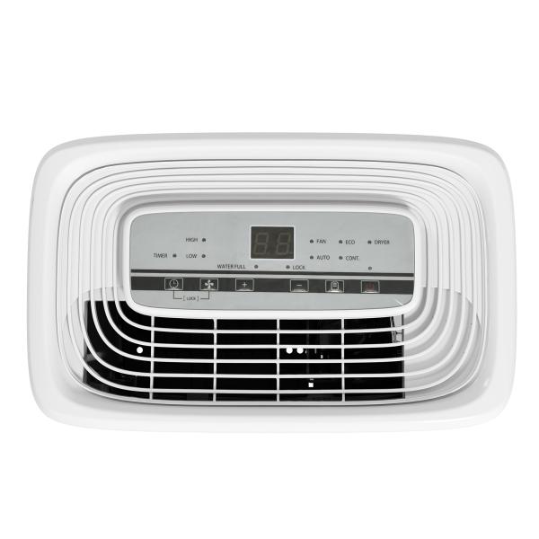 Desumidificador Elétrico 12L/Dia com 4 Modos 2 Velocidades Desligamento Automático Ecrã LED Temporizador 29x18x49 cm Branco
