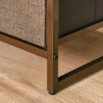 Cómoda de Tecido com 4 Cestos Removíveis e Dobráveis Base Elevada Móvel de Armazenamento para Dormitório Sala de Estar 31x29x99cm Multicor