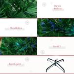 Árvore de Natal Artificial 90cm Árvore de Natal com 12 Luzes LED 3 Cores e 90 Ramos PVC Decoração de Natal Verde