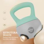 Kettlebell de 12 kg Pesa Russa Preenchida de Areia Metálica e Alça Antiderrapante para Treino em Casa Ginásio Ø21x30 cm Cinzento