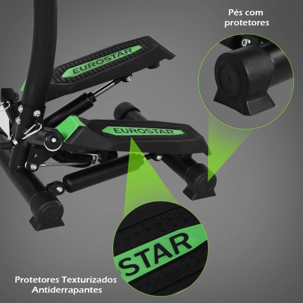 Máquina de Step Stepper Up - Down Máquina de Paso com 2 pedais ajustáveis para os pés 40x48x118cm