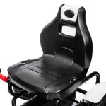 Kart a Pedais para Crianças com Assento Ajustável Pneus de Goma Travão de Mão para Crianças de 5 - 12 Anos 121x58x61 cm Branco