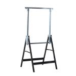 Conjunto de 2 Cavaletes Telescópicos Dobráveis com Altura Ajustável Cavaletes de Serra de Aço para Mesa de Trabalho Carga 200kg 68x58x80 - 130cm Preto