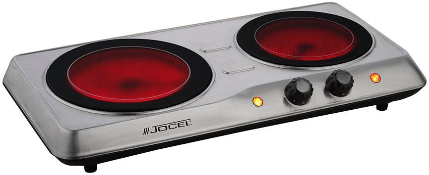 Placa de Vitrocerâmica 2 Zonas 2000W (Inox) - JOCEL